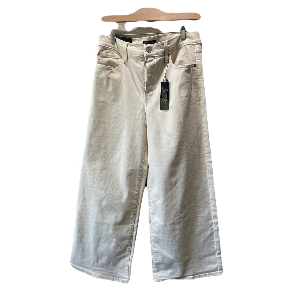Banana Republic Vintage Stretch Wide Leg Crop Ecru Denim 30/10 NWT